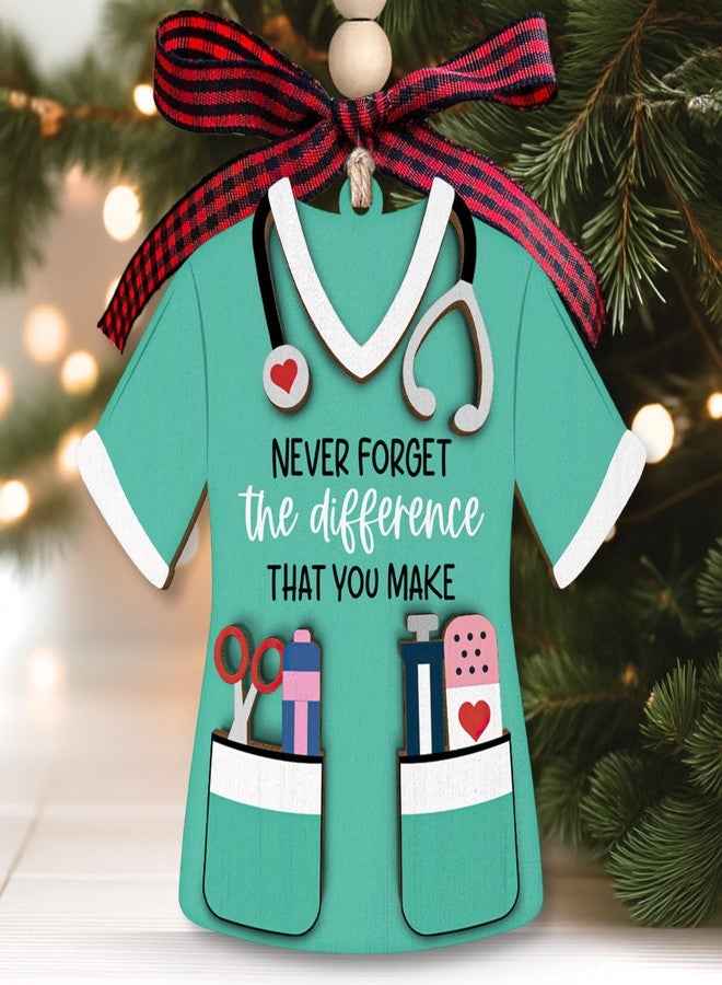 KATLADIZ Nurse Ornament - Nurse Ornaments for Christmas Tree - Gifts for Nurses Female - Nurses Preceptor Practitioner Nicu RN Gifts for Women - Nursing Ornaments for Tree - Wood Ornament 2025 - Image 1
